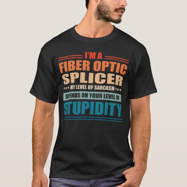 Fiberoptisk spridare på min nivå beror på din nivå t shirt (Framsida)