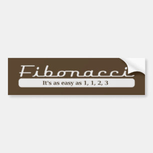fibonacci…, Det är så lätt som 1, 1, 2, 3 Bildekal
