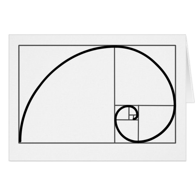 Fibonacci förhållande hälsningskort (Framsidan Horizontal)