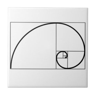 Fibonacci förhållande kakelplatta