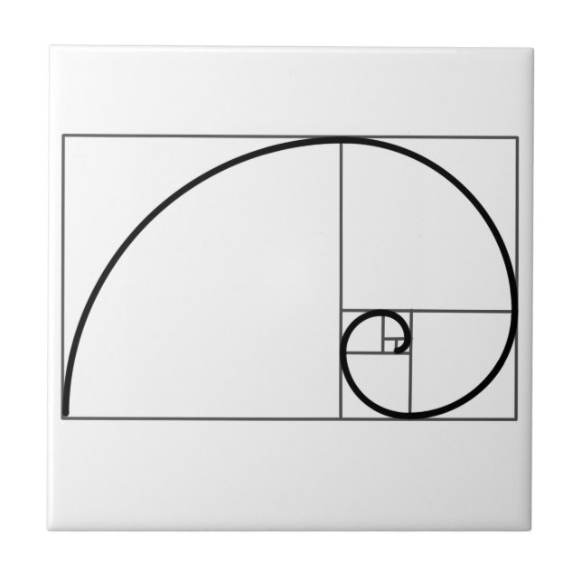 Fibonacci förhållande kakelplatta (Framsidan)