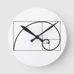 Fibonacci förhållande rund klocka