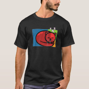 Fibonacci Katt eller Gyllene Snitt och Spiral elle T Shirt