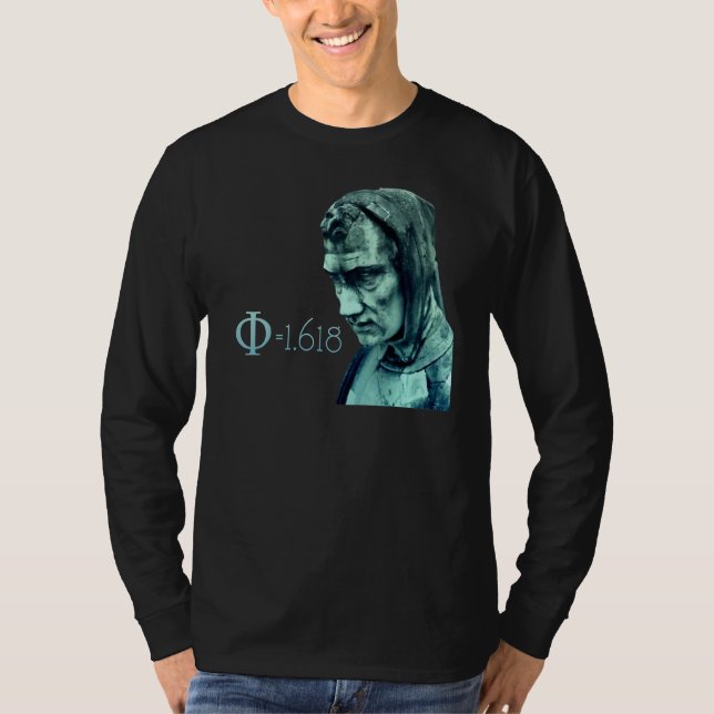 Fibonacci Matematiska Symboler Gudomlig Proportion T Shirt (Framsida)