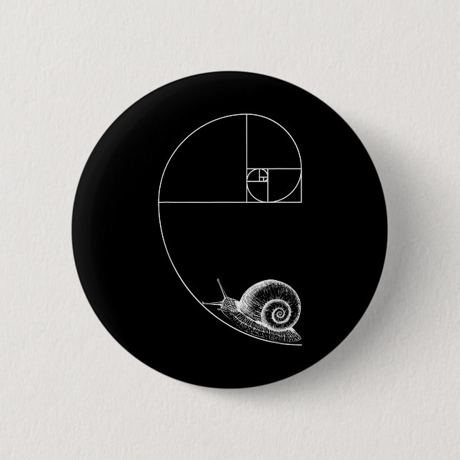 Fibonacci med Snigel matematik Math Teacher Geom Knapp (Framsida)