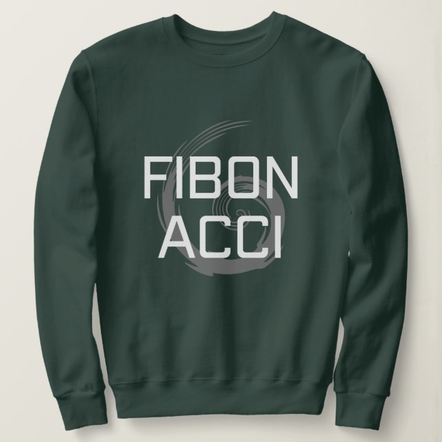 Fibonacci med vit text för matte älskare t shirt (Design framsida)