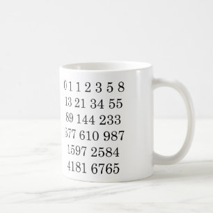 Fibonacci ordnar muggMath Fibonacci numrerar Kaffemugg