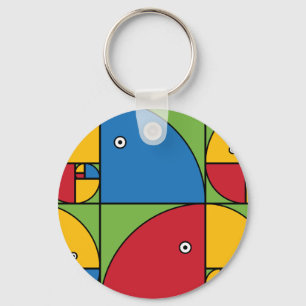 Fibonacci papegojor nyckelring