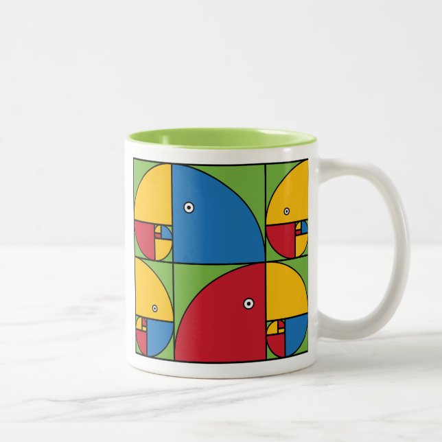 Fibonacci papegojor Två-Tonad mugg (Höger)