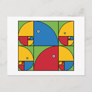 Fibonacci Parrots Vykort