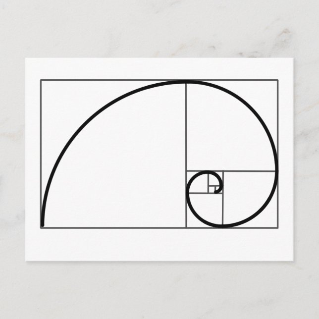 Fibonacci Ratio Vykort (Framsida)