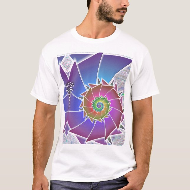 Fibonacci regnbågeSpiralism skjorta Tee (Framsida)