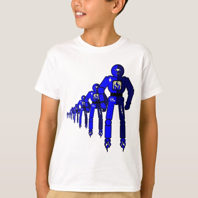 Fibonacci Robots Tee Shirt (Framsida)