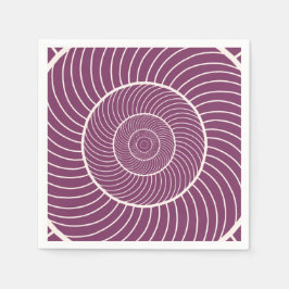 Fibonacci-sekvens för lila kräm spiral snigel pappersservett