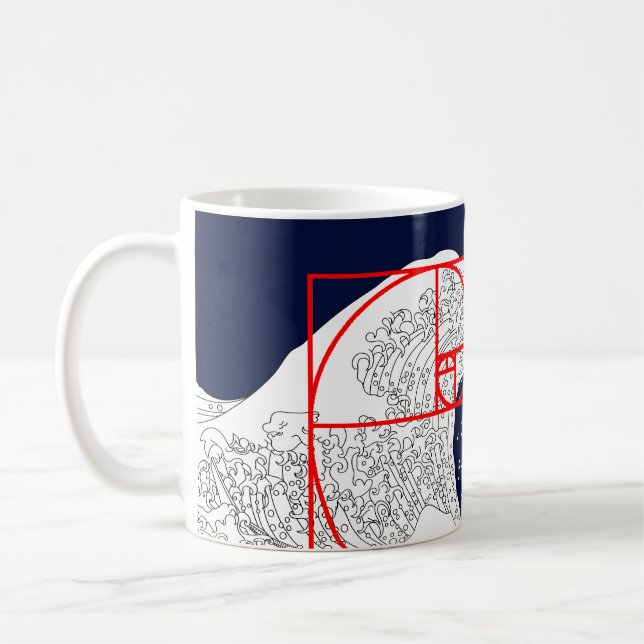 Fibonacci-sekvensen och den Underbara vågen Kaffemugg (Vänster)