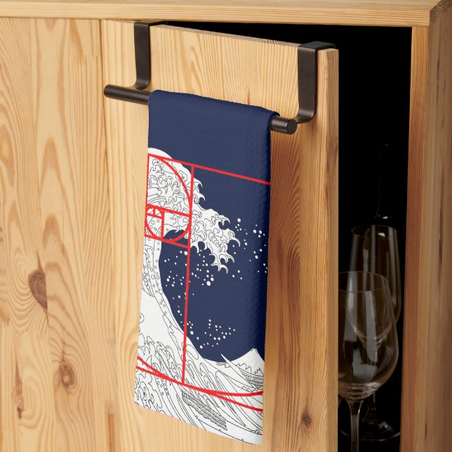 Fibonacci-sekvensen och den Underbara vågen Kökshandduk (Thirds Fold)