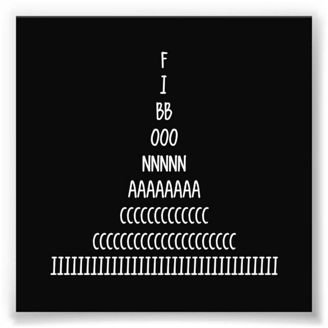 Fibonacci Sequence Fototryck (Framsidan)