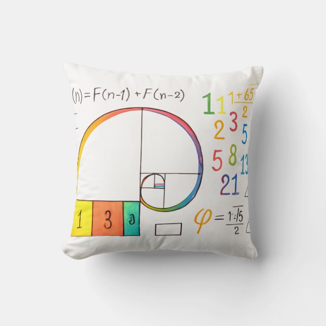 Fibonacci Sequence Math Pillow Kudde (Framsida)