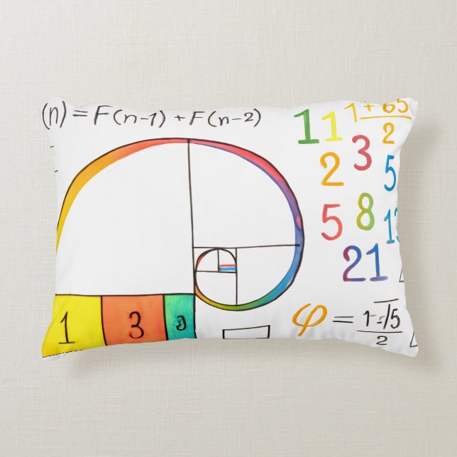 Fibonacci Sequence Math Pillow Prydnadskudde (Framsidan)