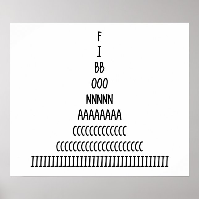 Fibonacci Sequence Poster (Framsidan)