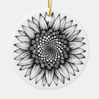 Fibonacci Solros Ceramic Ornament Dekoration
