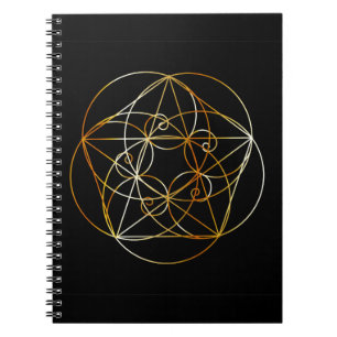 Fibonacci spiral den sakrala geometrin anteckningsbok med spiral