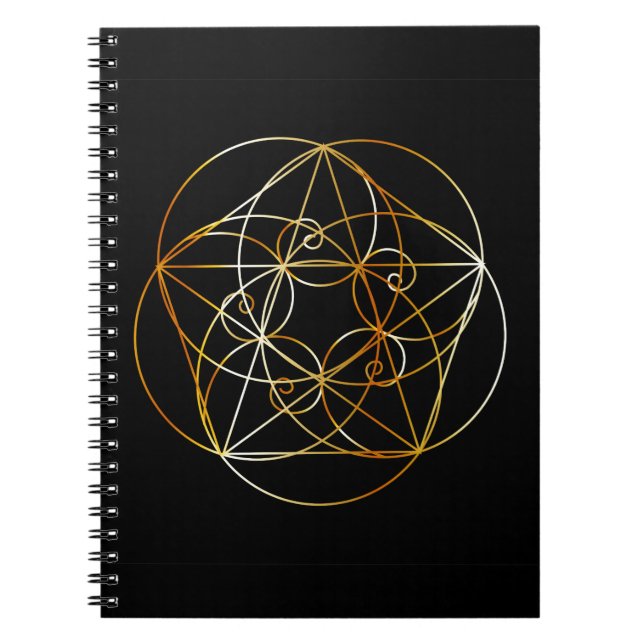 Fibonacci spiral den sakrala geometrin anteckningsbok med spiral (Framsidan)