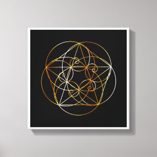Fibonacci spiral den sakrala geometrin canvastryck