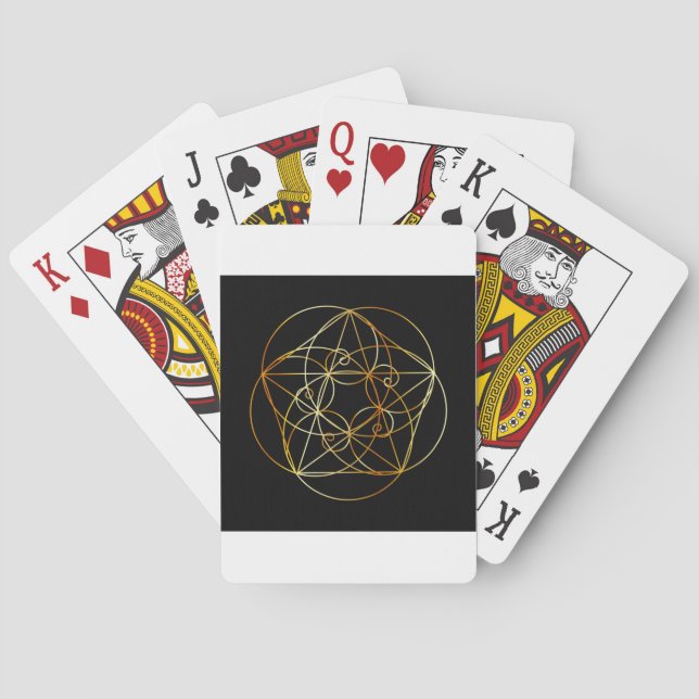 Fibonacci spiral den sakrala geometrin kortlek (Baksidan)