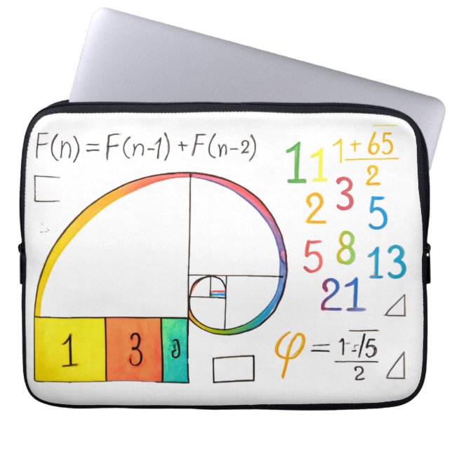 Fibonacci Spiral Electronics Sleeve (Framsidan)
