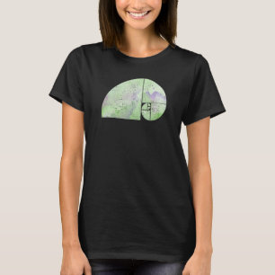 Fibonacci Spiral Elefant Gyllene Snittet grung T Shirt