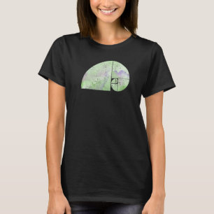 Fibonacci Spiral Elefant Gyllene Snittet grungy T Shirt