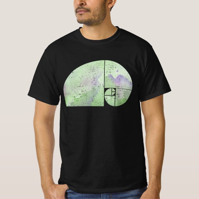 Fibonacci Spiral Elephant - Golden Ratio 3 T Shirt (Framsida)
