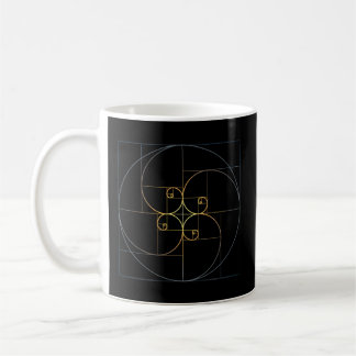 Fibonacci Spiral Golden Ratio Geometry Architectur Kaffemugg