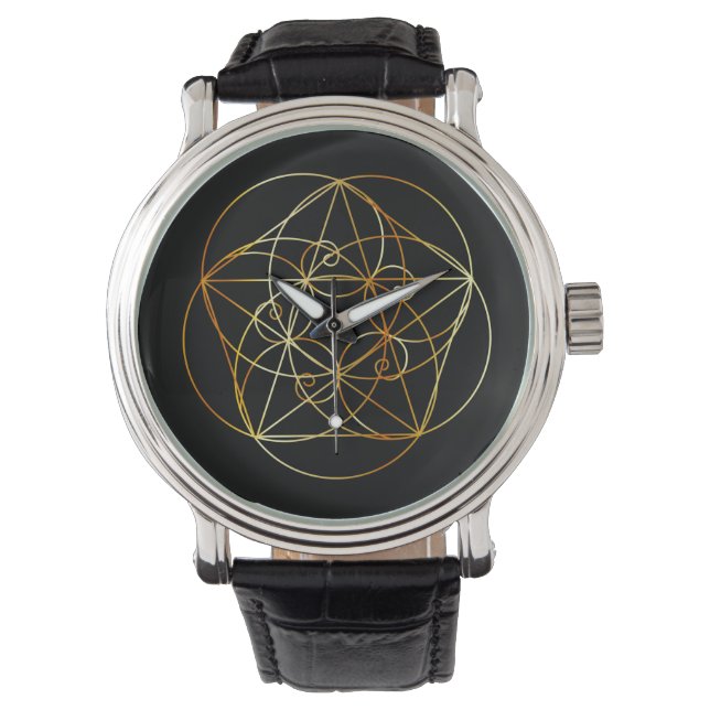 Fibonacci Spiral- helig-geometrin Armbandsur (Framsida)