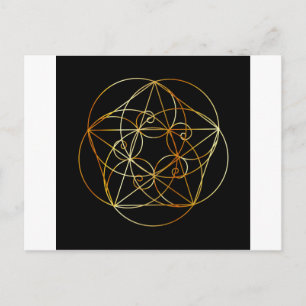 Fibonacci Spiral- helig-geometrin Vykort