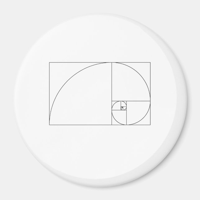 Fibonacci Spiral Magnet (Framsidan)