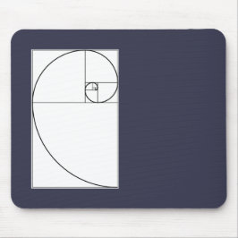 Fibonacci spiral mousepad musmatta