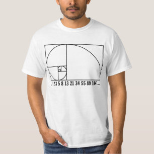 Fibonacci Spiral - Nummerserie 1 T Shirt