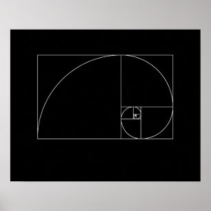 Fibonacci spiral poster