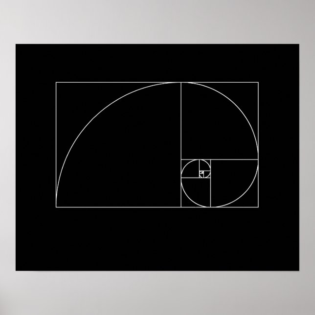 Fibonacci Spiral Poster (Framsidan)