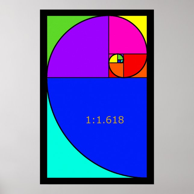 Fibonacci Spiral Poster (Framsidan)