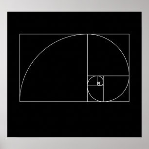 Fibonacci spiral poster