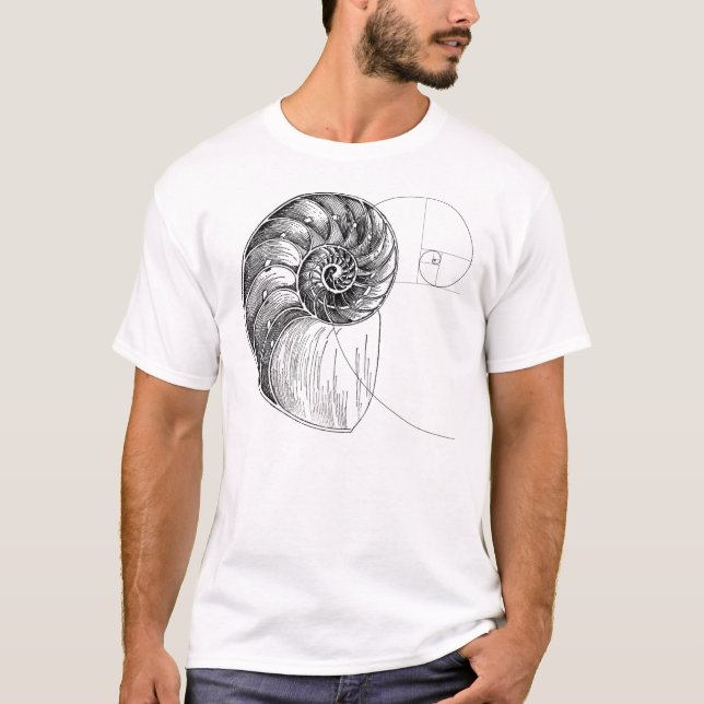 fibonacci spiral t shirt (Framsida)