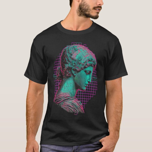 Fibonacci Vaporwave Aesthetics T Shirt (Framsida)