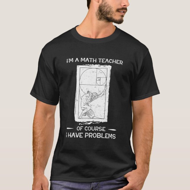 Fibonaccis Spiral Number Math Mathematics T Shirt (Framsida)