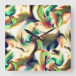 Fibrer av färgad, defekt gradient fyrkantig klocka