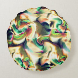 Fibrer av färgad, defekt gradient rund kudde