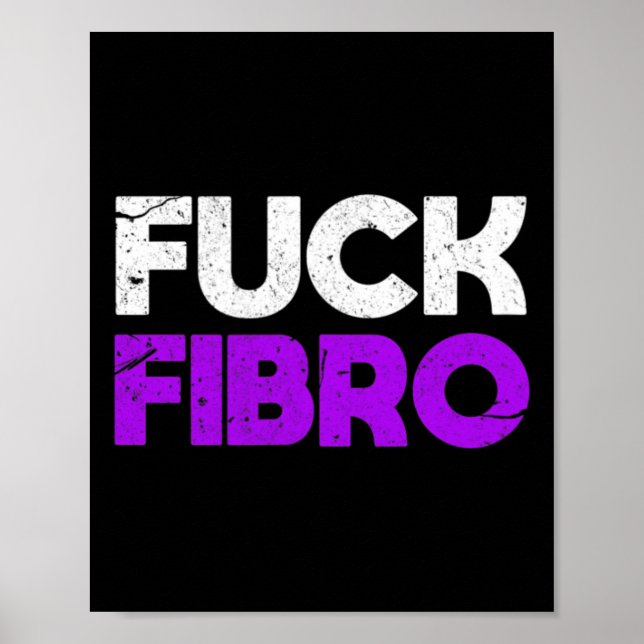 Fibro Fibromyalgia Fibromyositis Chronic Pain Grun Poster (Framsidan)
