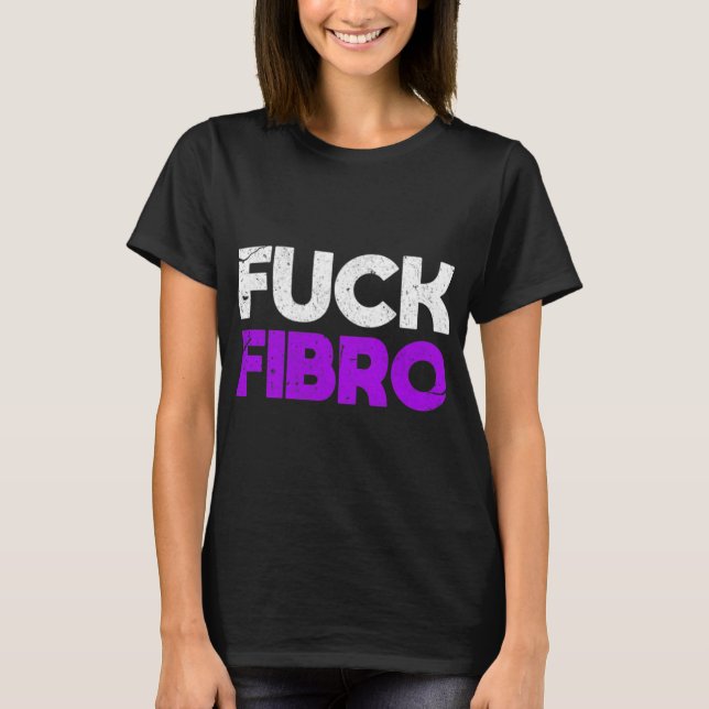 Fibro Fibromyalgia Fibromyositis Chronic Pain Grun T Shirt (Framsida)
